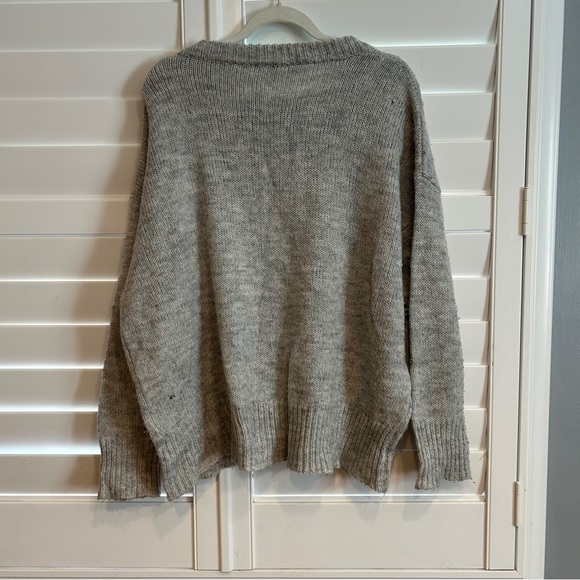 The Native One Oversized Crew Neck Sweater Grey Size Medium - Picture 4 of 4
